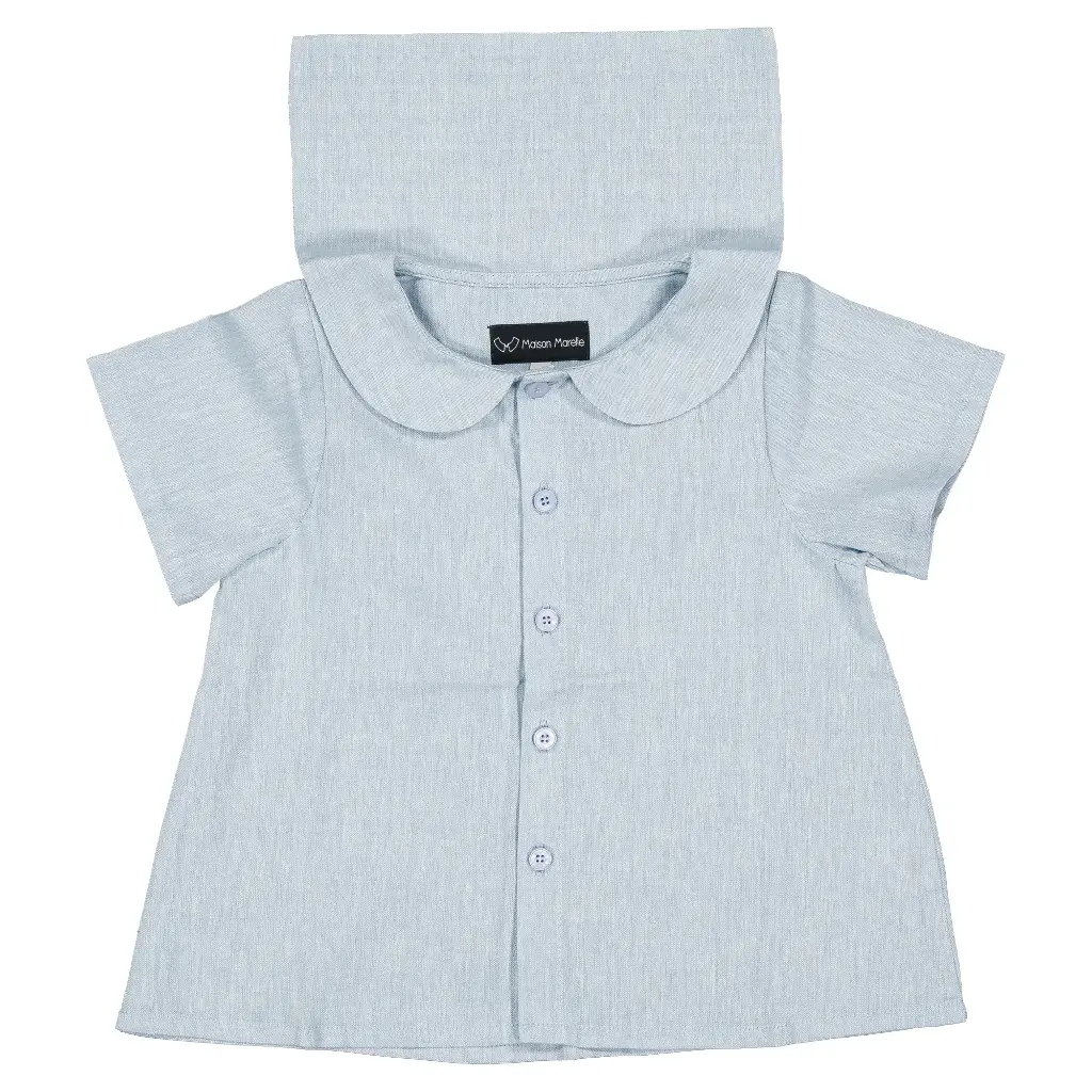 Blouse MONCEAU - lin bleu