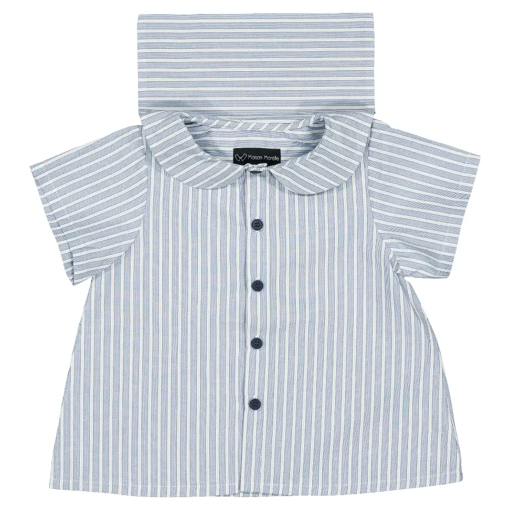 Blouse MONCEAU - rayé bleu