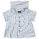 Blouse MONCEAU - rayé bleu