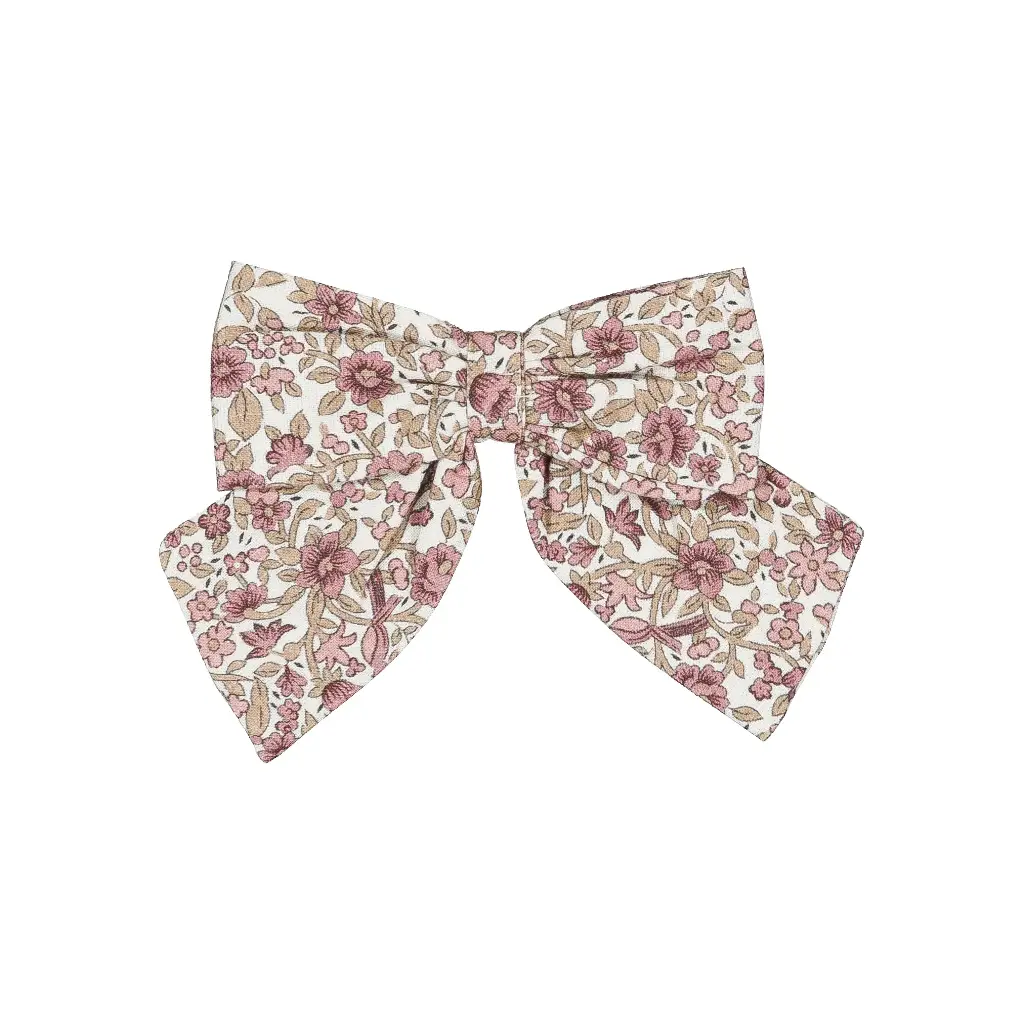 Barette HALLES - fleurs roses