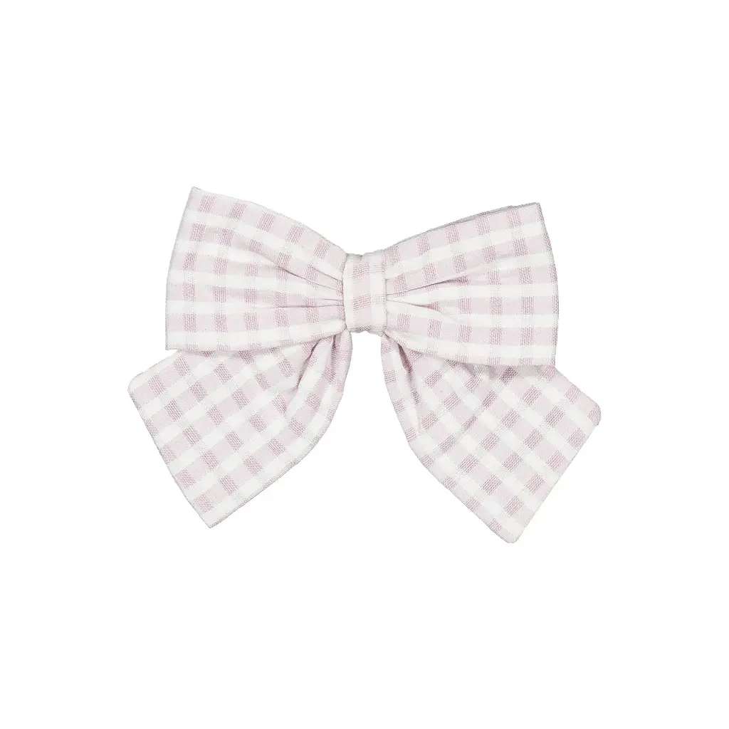 Barrette HALLES - vichy rose