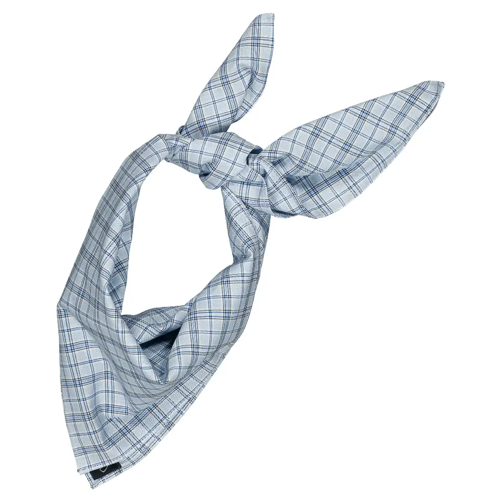Foulard VENDÔME- tartan bleu