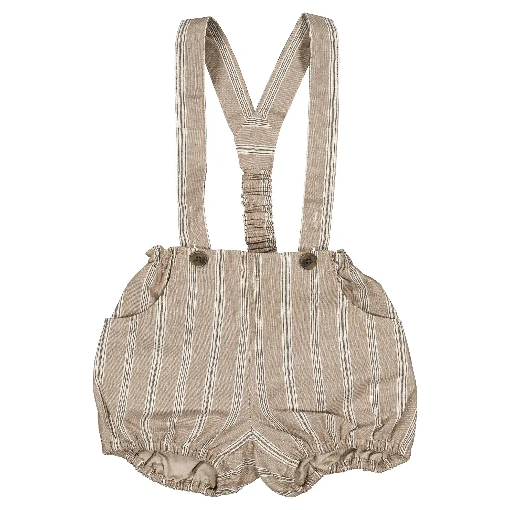 Bloomer à bretelles TERNES- rayé beige foncé