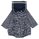 Barboteuse BAC - tartan bleu