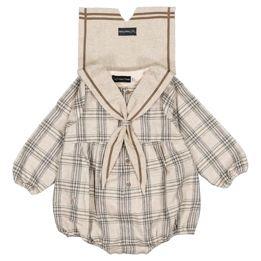 Barboteuse MAZET - tartan beige