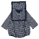 Barboteuse ALMA - carreaux bleu