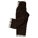 Pantalon LEBON- marron/tartan beige réversible