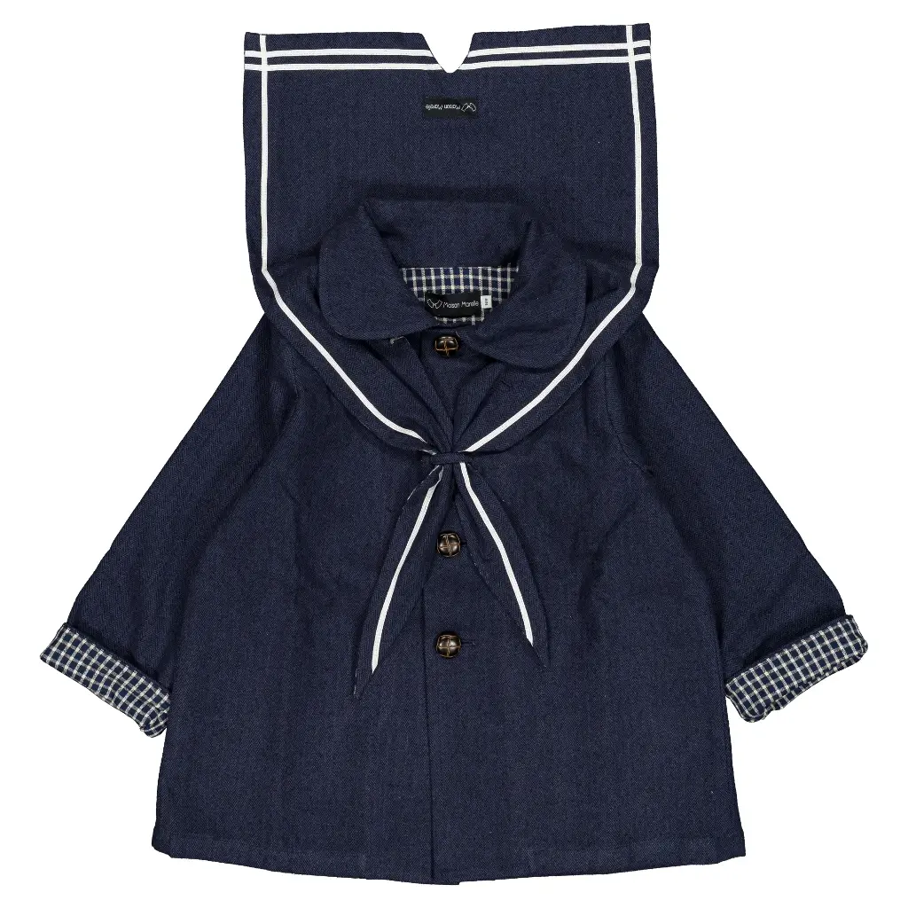 Manteau VOLTAIRE- chevron bleu