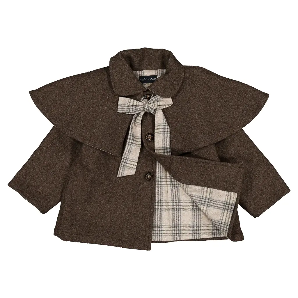Manteau DARCY- lainage marron