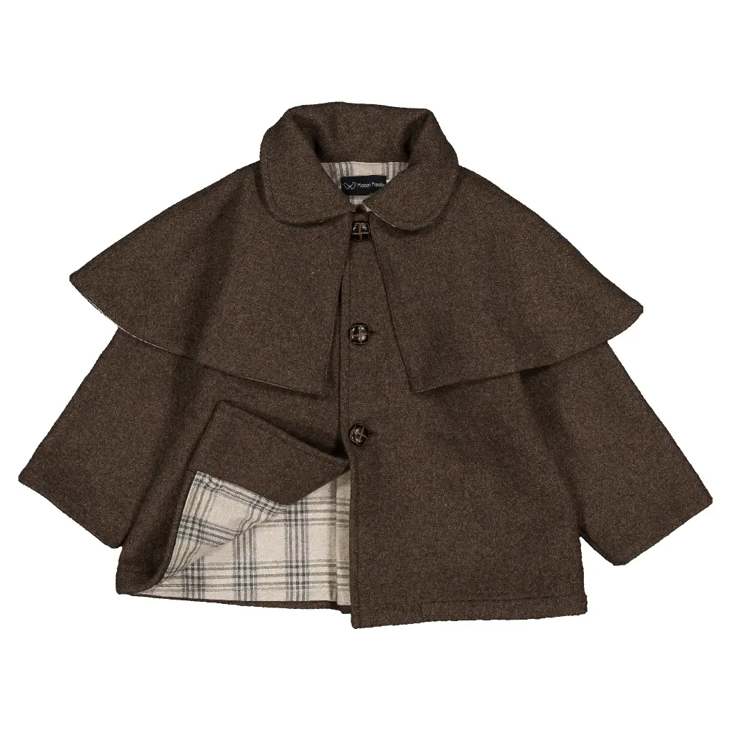 Manteau SHERLOCK- lainage marron