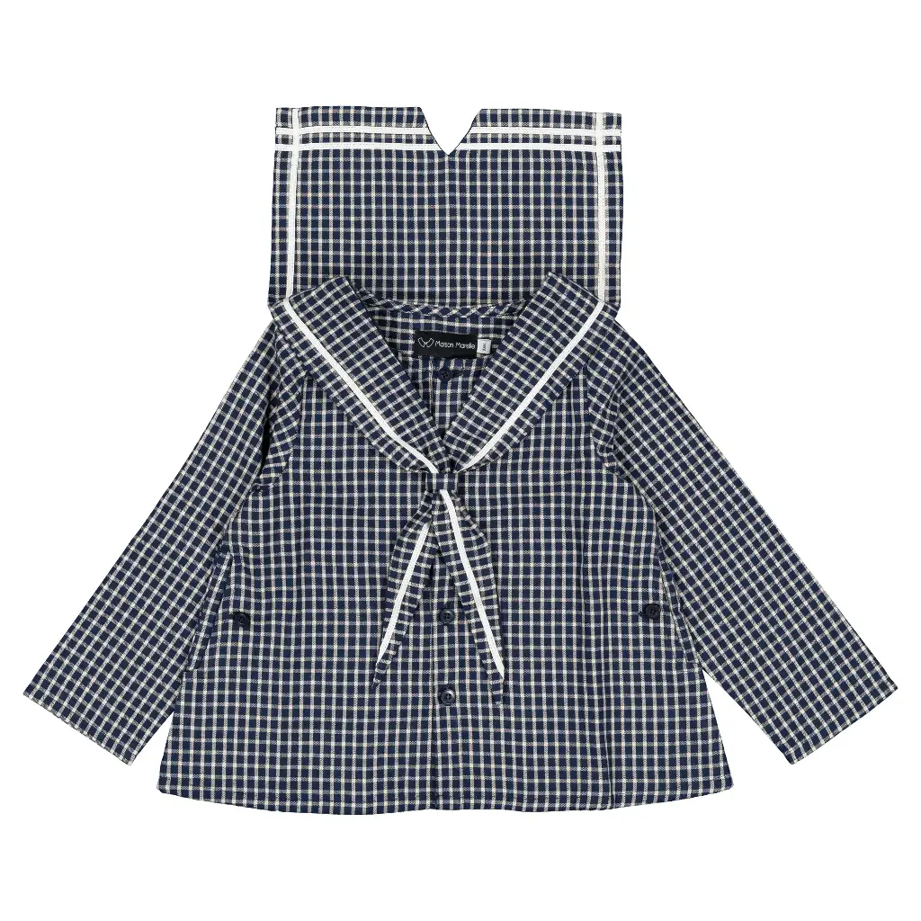 Blouse CHAPTAL- carreaux bleu 