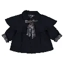 Manteau DARCY- lainage bleu/tartan bleu