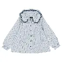 Blouse PASSY - rayures bleu brume