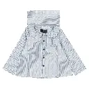 Blouse MONCEAU- rayures bleu brume