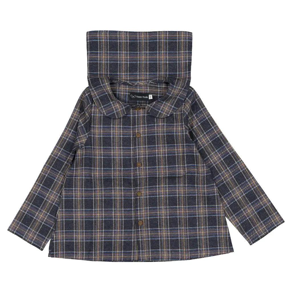 Blouse MONCEAU- tartan bleu