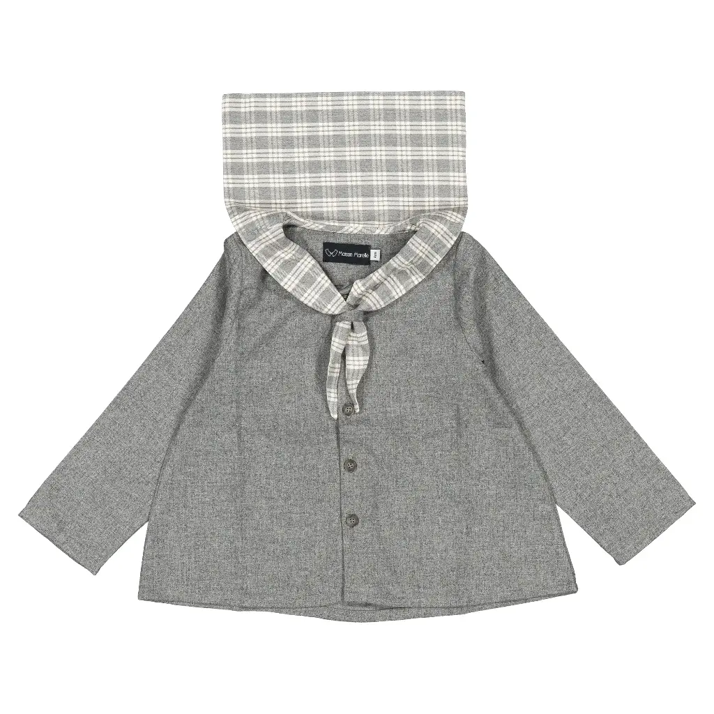 Blouse MONGE- flanelle galet