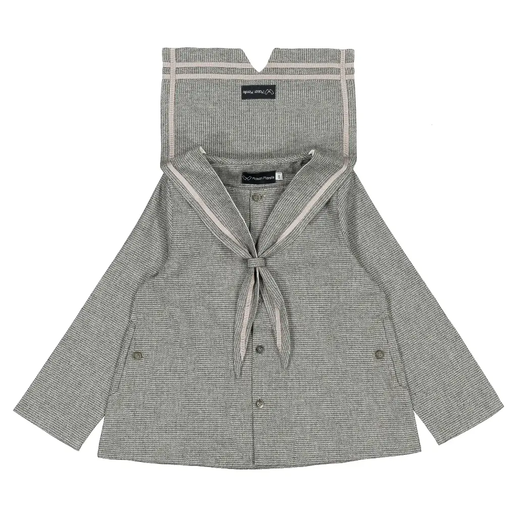 Blouse CHAPTAL- Pied-de-poule galet