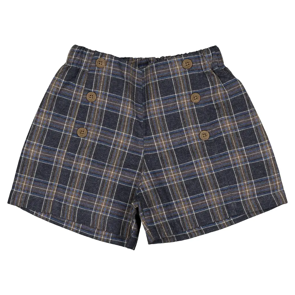Short SEVRES -  tartan bleu