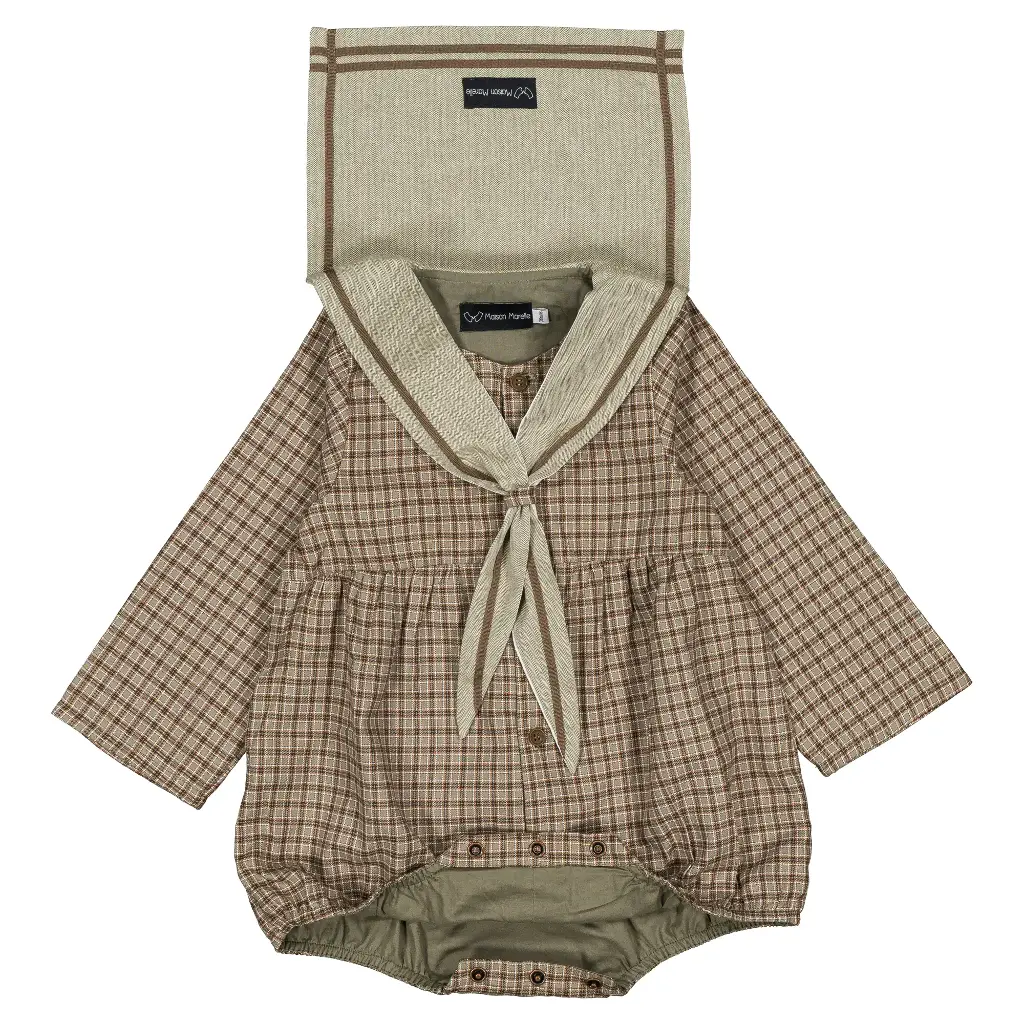 Barboteuse MAZET - tartan olive
