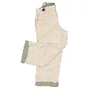 Pantalon LEBON- velours beige/lin sauge