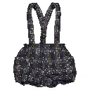 Bloomer à bretelles TERNES- tartan bleu