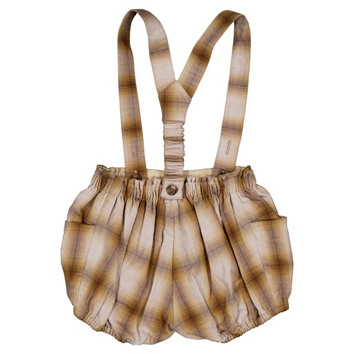 Bloomer à bretelles-  TERNES tartan camel