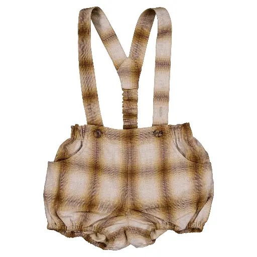 Bloomer à bretelles-  TERNES tartan camel