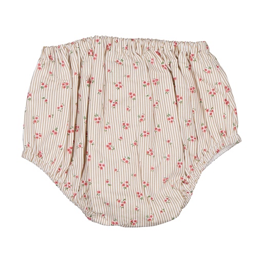 Bloomer CHAILLOT - rayé camel&fleurs