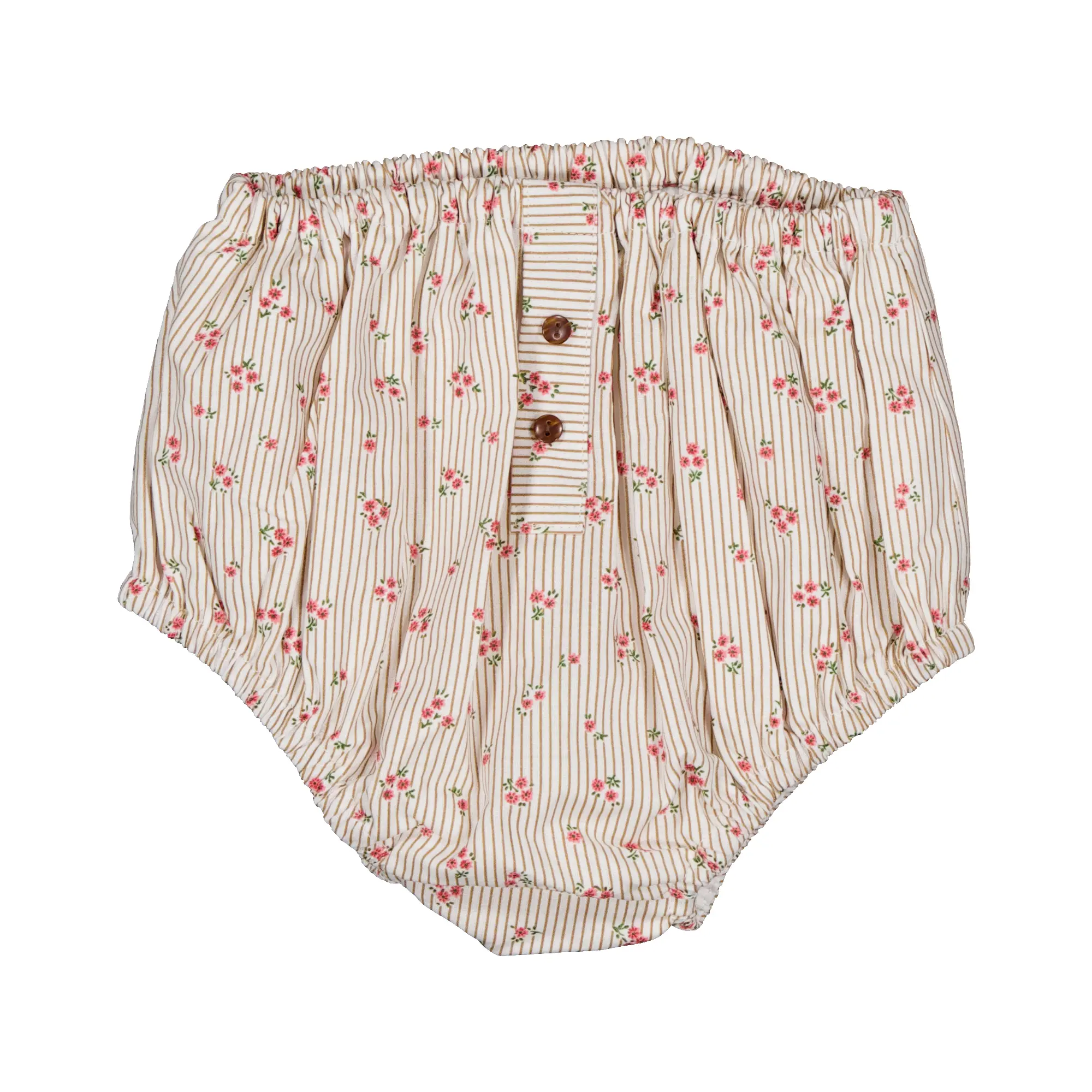 Bloomer CHAILLOT - rayé camel&fleurs