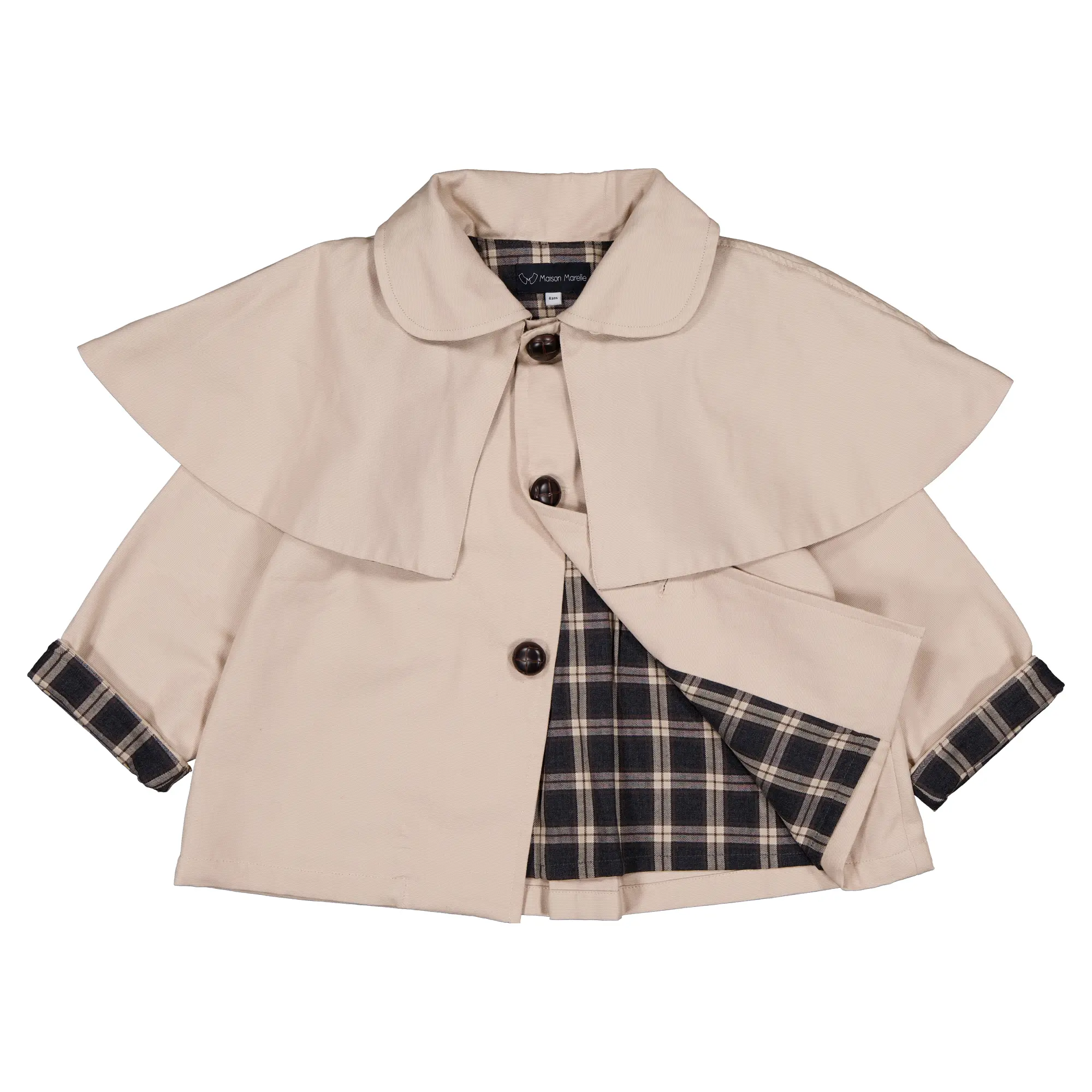 Veste SHERLOCK- beige cape amovible