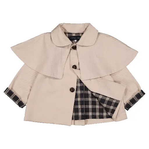 Veste SHERLOCK- beige cape amovible