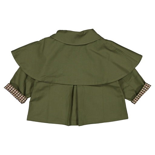 Veste SHERLOCK- verte cape amovible