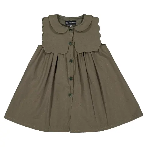 Robe ELYSÉE - seersucker verte