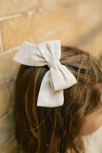 [SS25-D2-BARRET-HALLES-LINBEIGE] Barette HALLES - lin beige