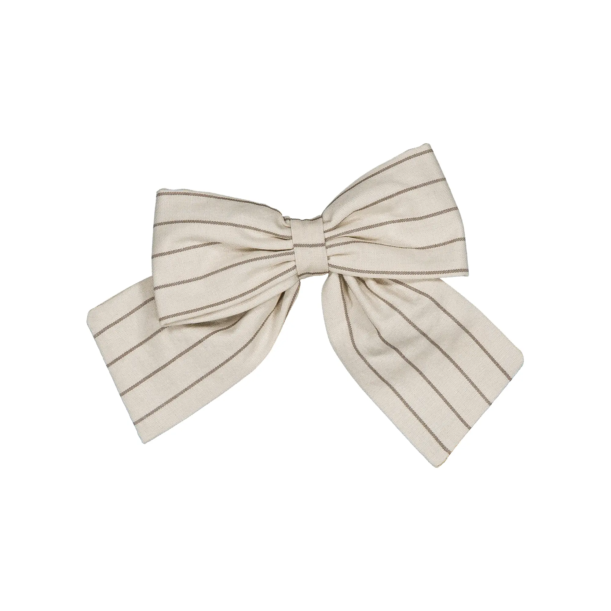 [SS25-D2-BARRET-HALLES-RAYETAUPECREME] Barette HALLES - rayé taupe&cream