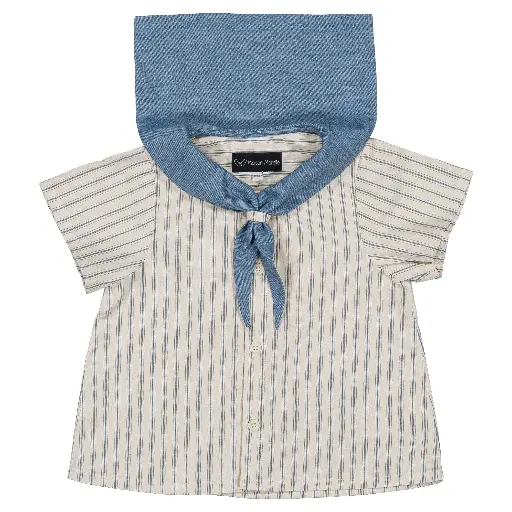 Blouse MONGE- rayures bleues