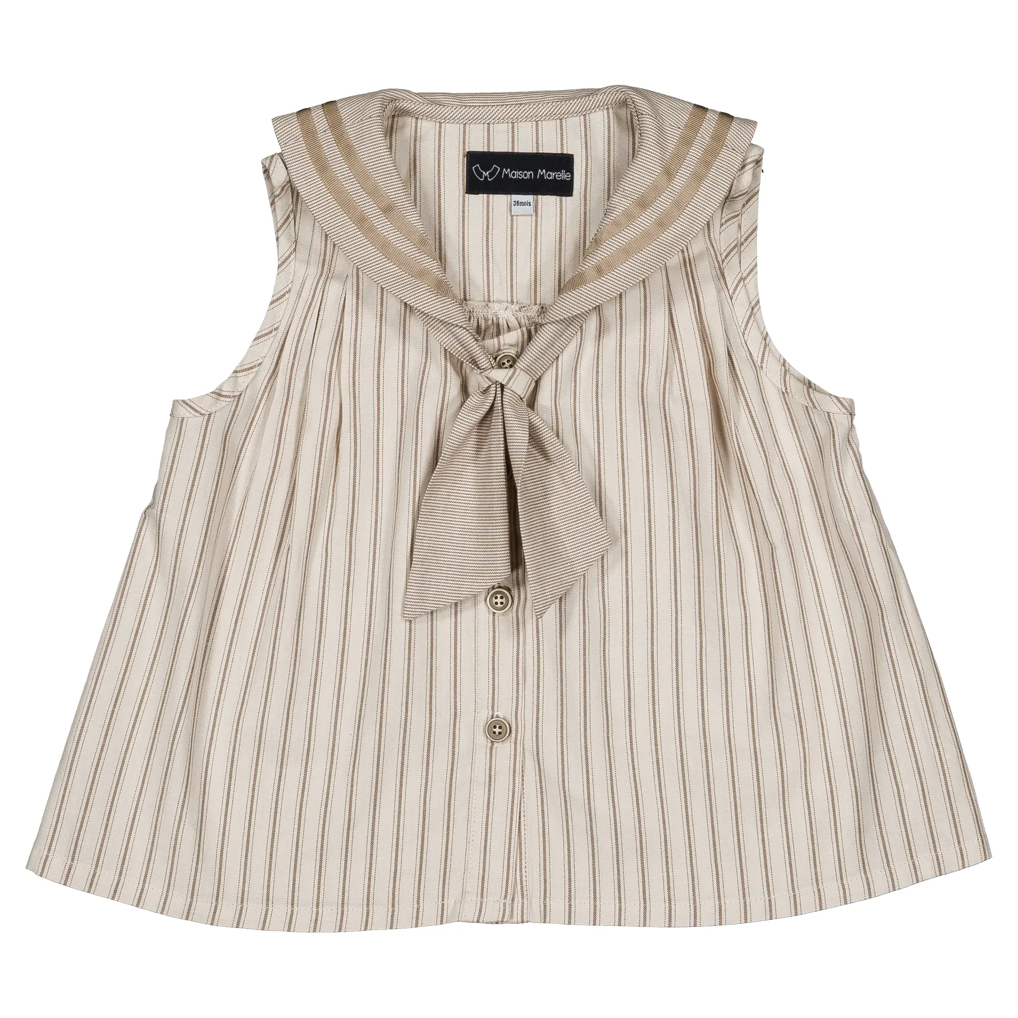 Blouse MUETTE- rayures sable
