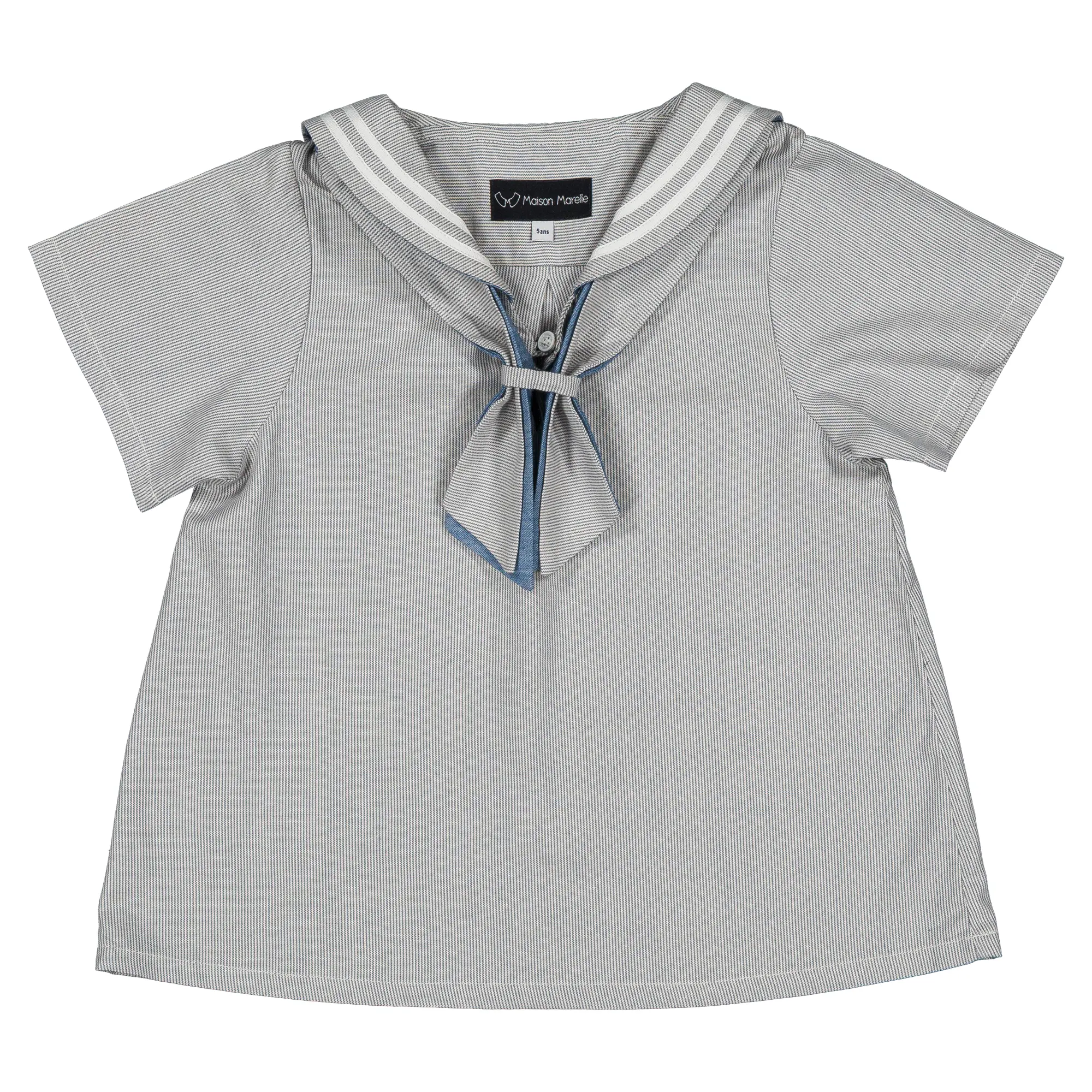 Blouse MAHON- fines rayures bleues