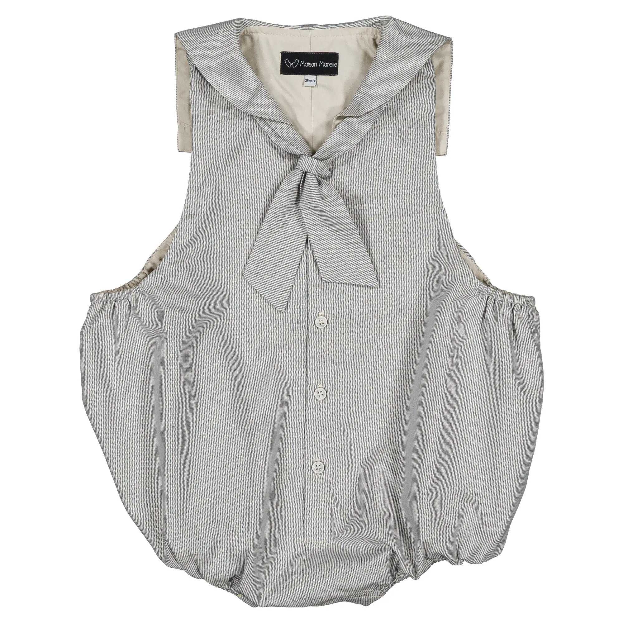 Barboteuse VIGNY - fines rayures bleues