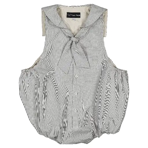 Barboteuse VIGNY - fines rayures bleues