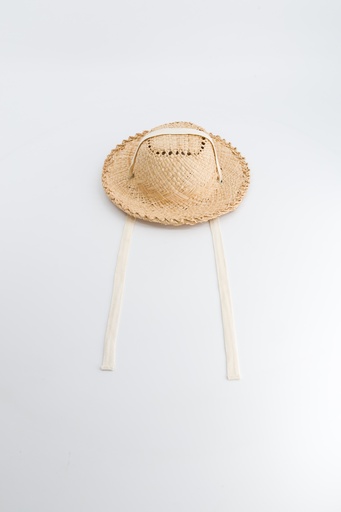 chapeau MACE-  ruban crème