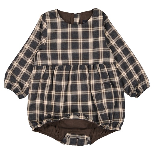 Barboteuse BOURSE- tartan gris