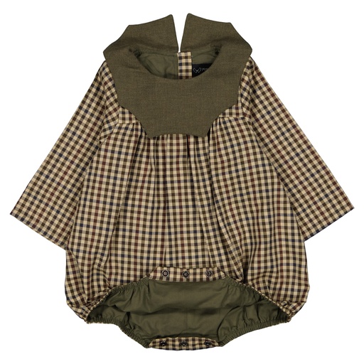 Barboteuse ASSAS- vichy vert