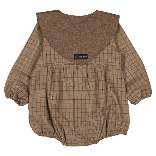 Barboteuse NEUILLY- carreaux marron