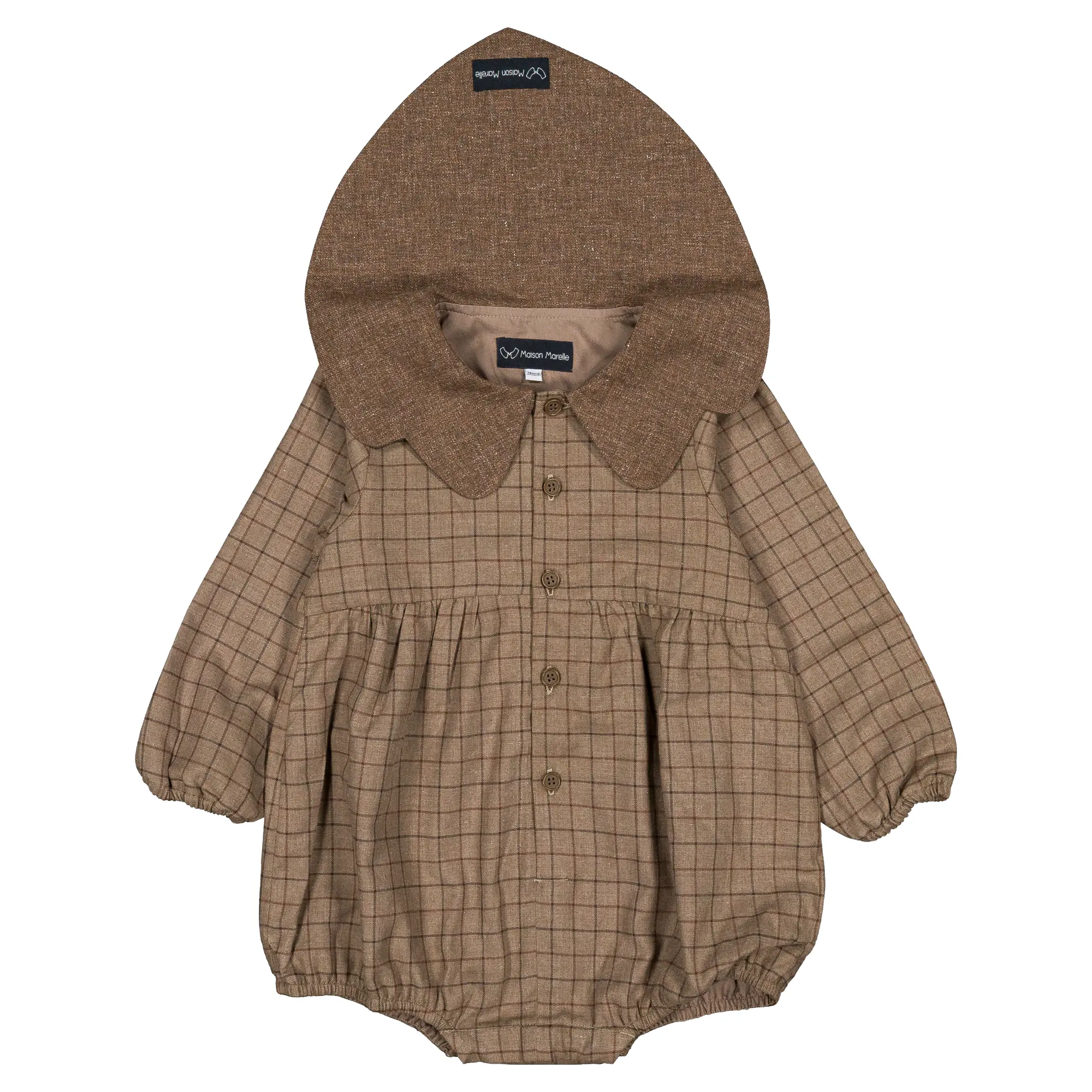 Barboteuse NEUILLY- carreaux marron