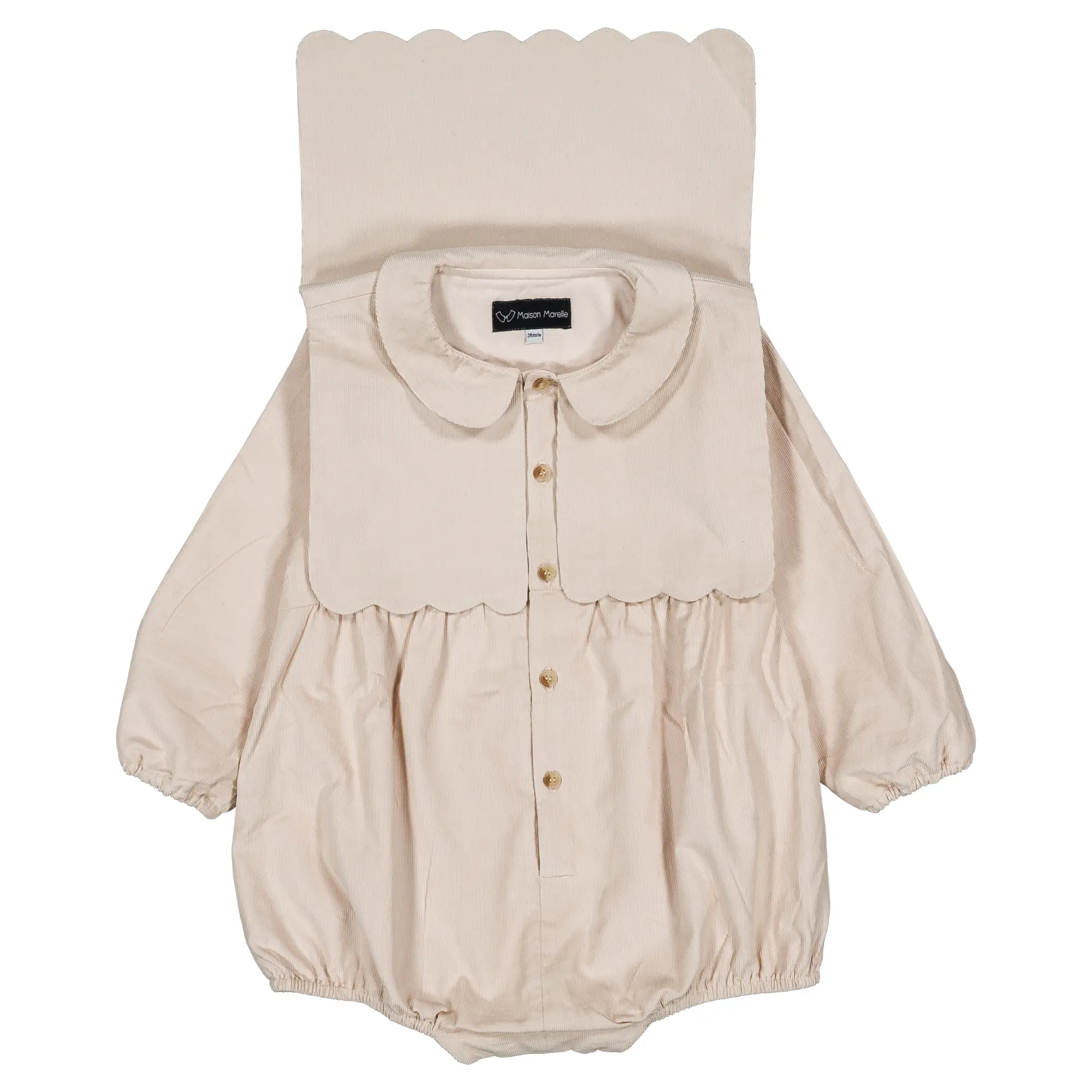 Barboteuse SORBONNE- velours beige