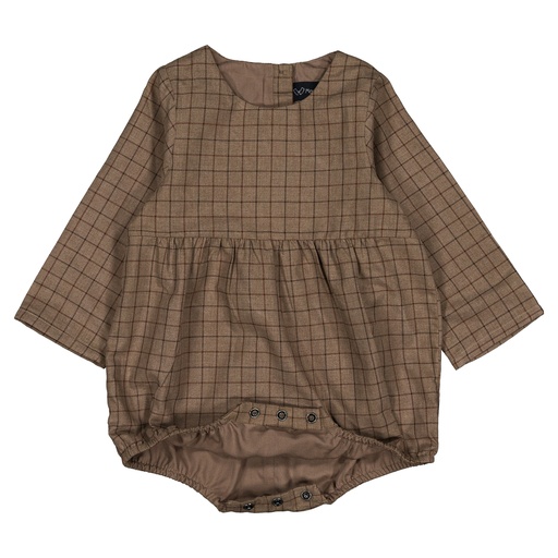 Barboteuse BOURSE- carreaux marron