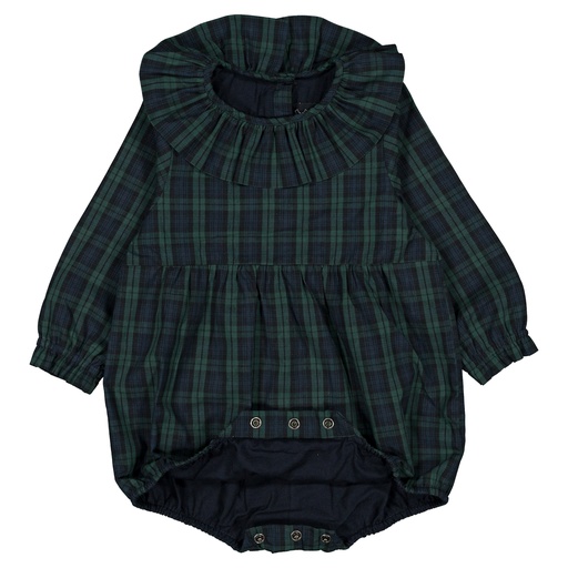Barboteuse DUPLEIX - tartan bleu