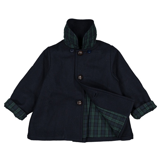 Manteau VERNEUIL- lainage bleu