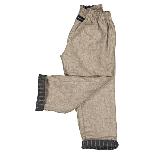 Pantalon LEBON-  laine rayé gris